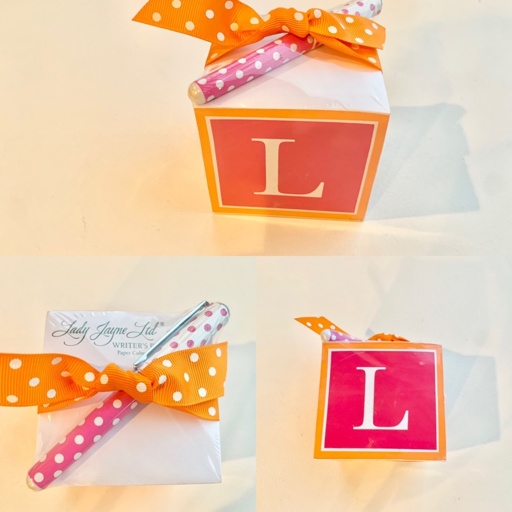 Lady Jayne Ltd writer’s block “L” paper cube w pen